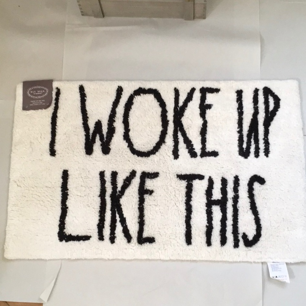 Rae Dunn I WOKE UP LIKE THIS mat